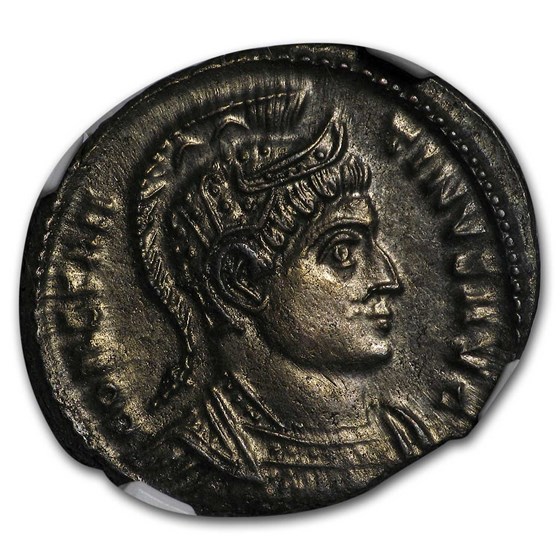 Roman Bronze AE3 Emperor Constantine I (307-337 AD) MS NGC Roman Bronze AE3 Emperor Constantine I (307-337 AD) MS NGC